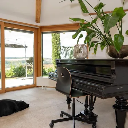 Hoch Ueber Dem Taubertal Mit Fantastischem Weitblick, Dachterrasse, 2000m2 Grossem Grundstueck Und Kamin Prázdninový dům *